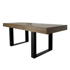 Okak 78IN Tavolo da Pranzo Moderno Allungabile per 8 Persone, Tavolo da Cucina con Piano Lungo e Ampio, Tavolo Pieghevole per Feste, Conferenze