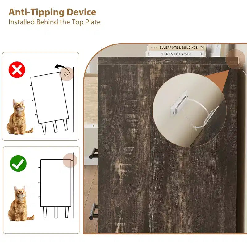 Comò a 6 cassetti per camera da letto con spazio contenitore extra-large, armadio autoportante in legno per soggiorno