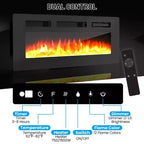 Mobile TV con caminetto da 70 pollici per TV fino a 80" con caminetto elettrico da 36" e telecomando, moderno centro di intrattenimento, console TV in legno per soggiorno