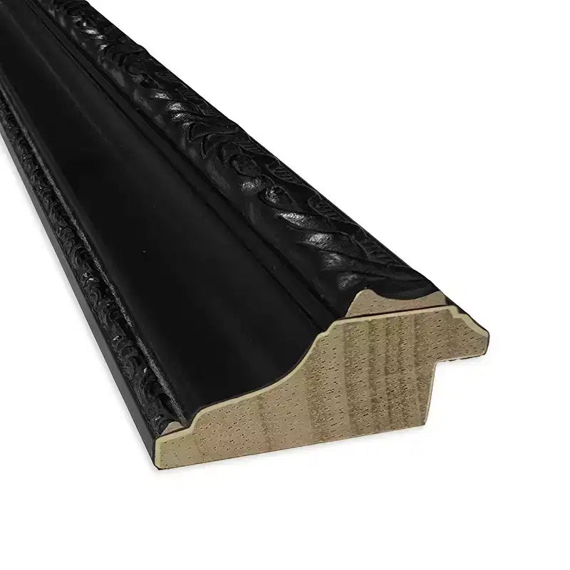 Specchio da parete per bagno in legno nero senza smussatura Amanti Art Downton