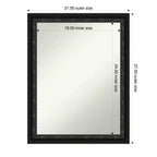 Specchio da parete per bagno in legno nero senza smussatura Amanti Art Downton