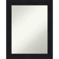 Amanti Art Abbey Black Non-Beveled Framed Bathroom Vanity Wall Mirror