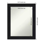 Specchio da parete per bagno Amanti Art Abbey nero senza cornice smussata