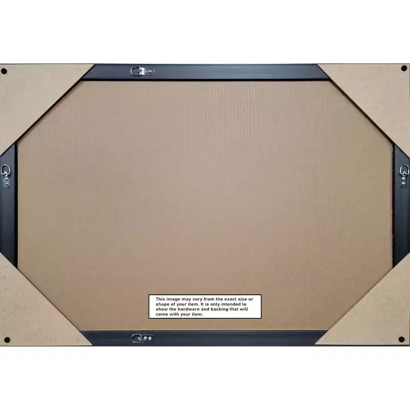 Specchio da parete per bagno Amanti Art Abbey nero senza cornice smussata