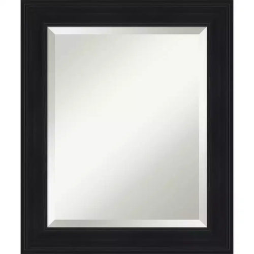 Amanti Art Abbey Black Beveled Framed Bathroom Vanity Wall Mirror
