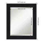 Specchio da parete per bagno Amanti Art Abbey nero smussato con cornice
