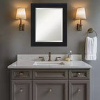 Specchio da parete per bagno Amanti Art Abbey nero smussato con cornice