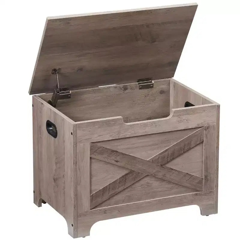 Panca Contenitore con Coperchio Sollevabile, Baule Contenitore in Legno per Ingresso e Camera da Letra