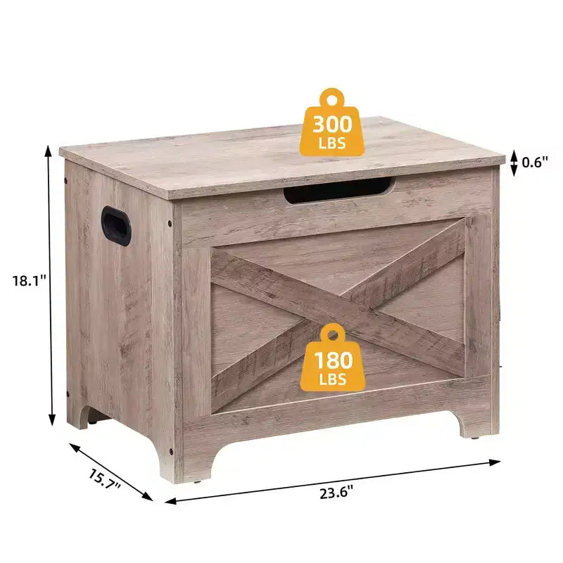 Panca Contenitore con Coperchio Sollevabile, Baule Contenitore in Legno per Ingresso e Camera da Letra