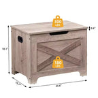 Panca Contenitore con Coperchio Sollevabile, Baule Contenitore in Legno per Ingresso e Camera da Letra