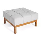 Poggiapiedi Tufted Quadrato in Stile Biscuit Allen Moderno Rivestito Christopher Knight Home