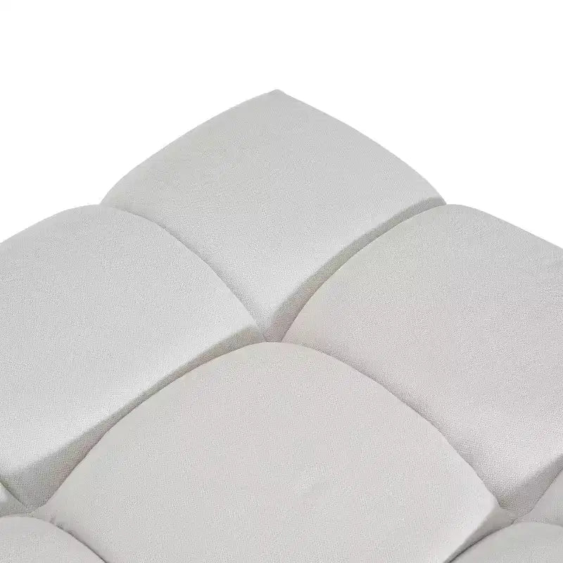 Poggiapiedi Tufted Quadrato in Stile Biscuit Allen Moderno Rivestito Christopher Knight Home