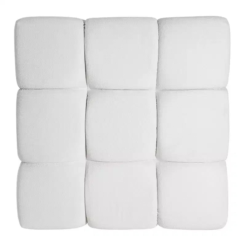 Poggiapiedi Tufted Quadrato in Stile Biscuit Allen Moderno Rivestito Christopher Knight Home