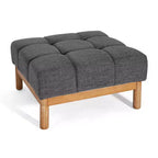 Poggiapiedi Tufted Quadrato in Stile Biscuit Allen Moderno Rivestito Christopher Knight Home