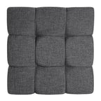 Poggiapiedi Tufted Quadrato in Stile Biscuit Allen Moderno Rivestito Christopher Knight Home