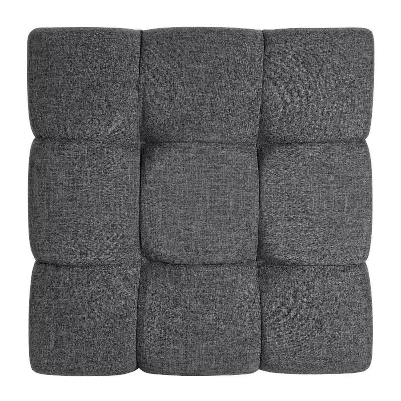Poggiapiedi Tufted Quadrato in Stile Biscuit Allen Moderno Rivestito Christopher Knight Home