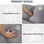 Divanetto Acekool 81 Comfort, 3 posti con portabicchieri e tasche portaoggetti, Cuscini profondi per soggiorno, camera da letto