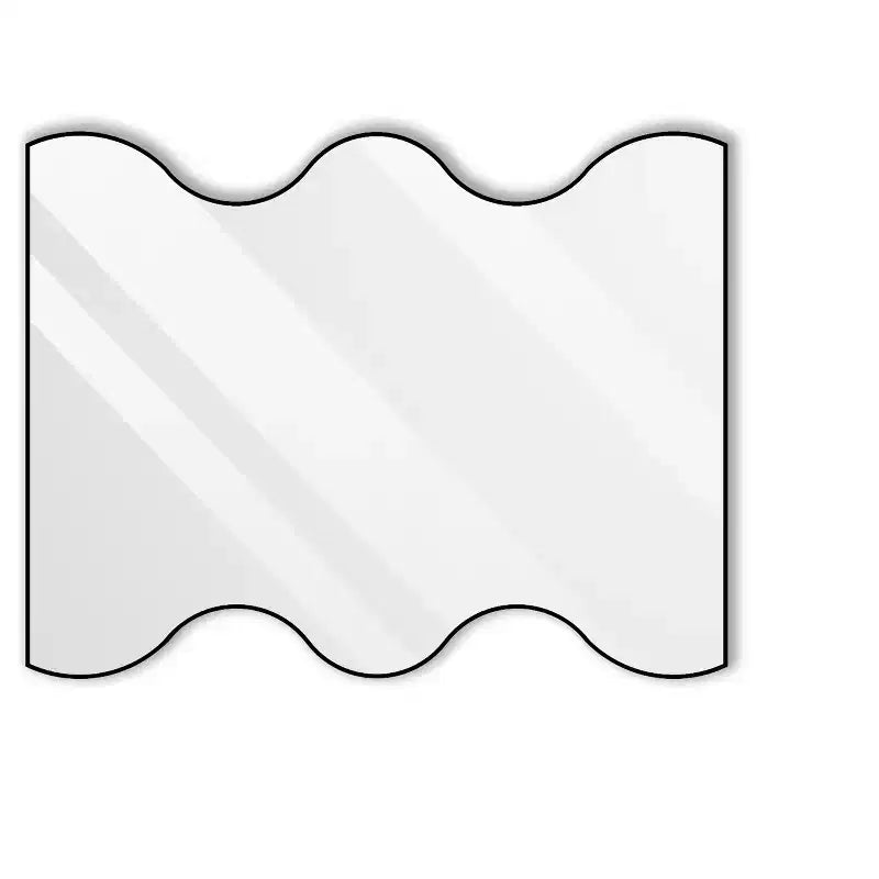 Okak 30X35IN Specchio da bagno a forma di onda moderna, specchio da parete con cornice in metallo, specchio da trucco per bagno, soggiorno, camera da letto