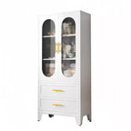 GustoWave 73''H Metal Pantry Storage Cabinet with Drawer, Pantry Cabinet with Acrylic Glass Doors and Adjustable Shelves for Kitchen