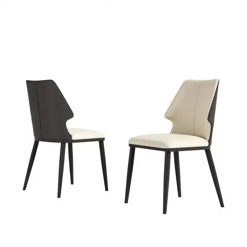 Set di 2 sedie da pranzo imbottite senza braccioli sedie d'accento - Modernluxe