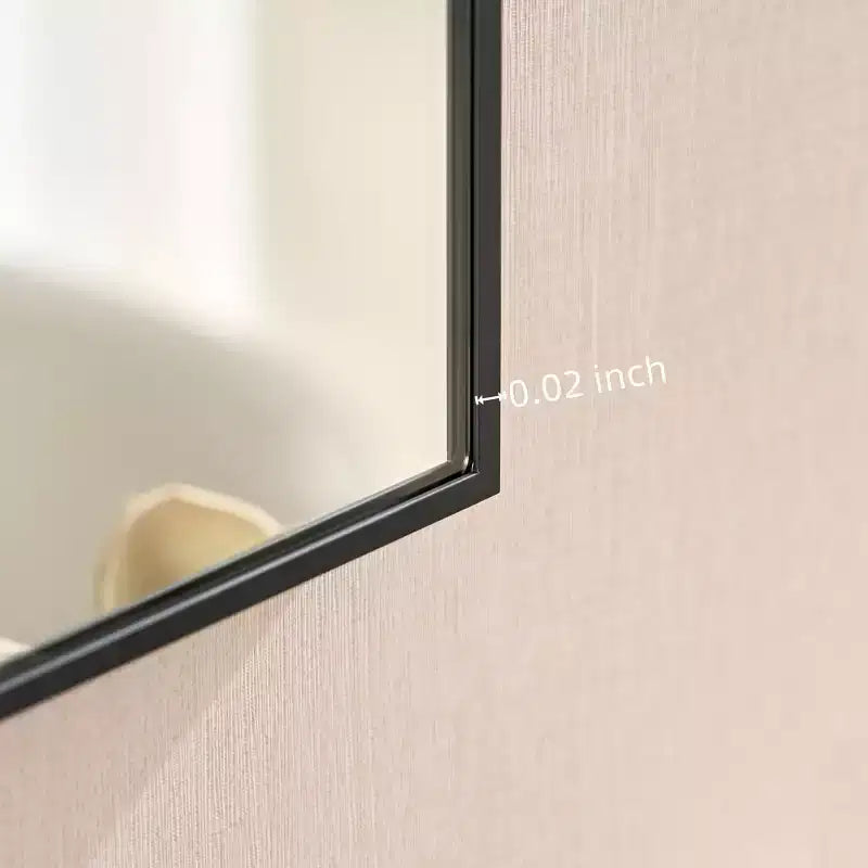 Specchio da bagno Okak Vintage con cornice in alluminio, specchio da parete ad alta riflessione, specchio da trucco per bagno, camera da letto