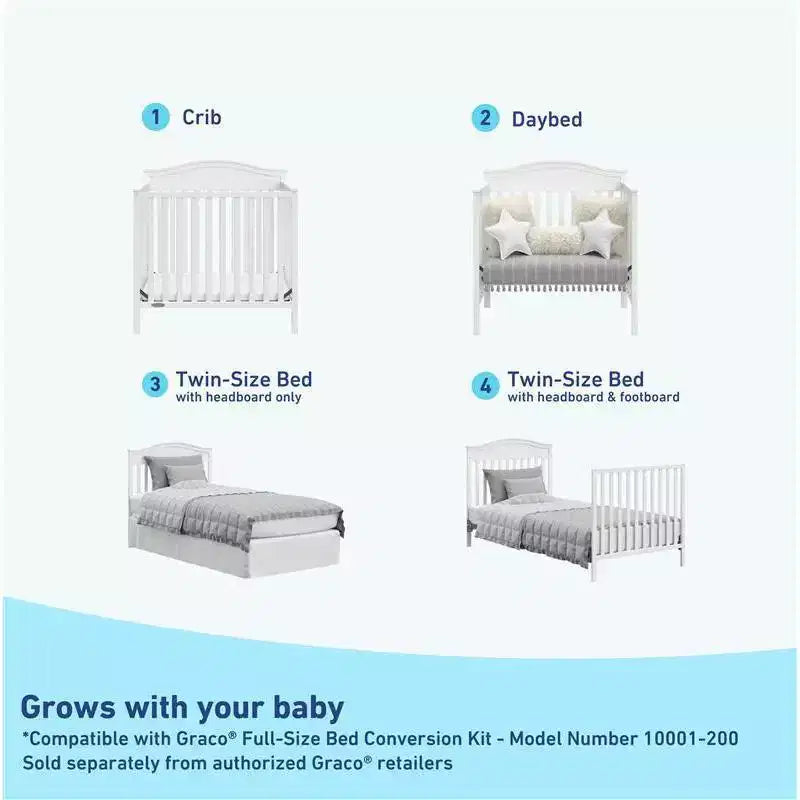 Culla convertibile 4-in-1 Graco Stella con materasso