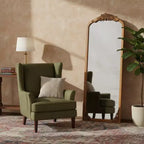 HomeRoots 64 Specchio a figura intera con cornice in legno massello marrone
