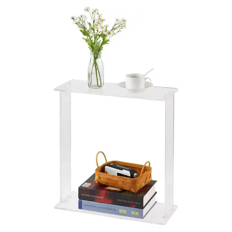 Modern Acrylic Console Table  Transparent Narrow Side Table (for Living Room/Dining Room/Entryway)