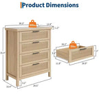 COZONY Cassettiera con scanalature 4 cassetti Contenitore in legno ingegnerizzato Organizer per camera da letto Soggiorno Corridoio