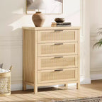 COZONY Cassettiera con scanalature 4 cassetti Contenitore in legno ingegnerizzato Organizer per camera da letto Soggiorno Corridoio