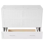 Letto a scomparsa Queen Size con cassetto contenitore, Letto a scomparsa con armadietto pieghevole e ripiani per Camera degli Ospiti, Camera da letto, Ufficio, Bianco