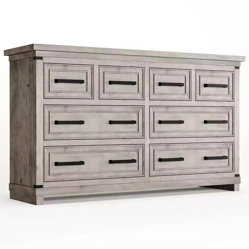 Cassettiera a 8 cassetti per camera da letto, comò in legno da 55w con maniglie in metallo, cassettiera grande porta TV, organizer per armadio, camera da letto