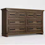 Cassettiera a 8 cassetti per camera da letto, comò in legno da 55w con maniglie in metallo, cassettiera grande porta TV, organizer per armadio, camera da letto
