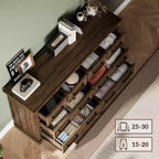 Cassettiera a 8 cassetti per camera da letto, comò in legno da 55w con maniglie in metallo, cassettiera grande porta TV, organizer per armadio, camera da letto