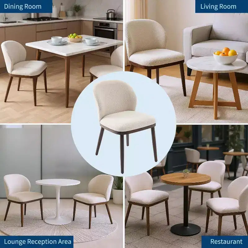 Sedie da pranzo moderne imbottite con schienale ergonomico, sedie da pranzo con capacità di 120kg con gambe in legno per sala da pranzo, 2 pezzi