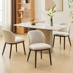 Sedie da pranzo moderne imbottite con schienale ergonomico, sedie da pranzo con capacità di 120kg con gambe in legno per sala da pranzo, 2 pezzi