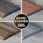 RESTORE Boulder Black Mensola in legno con bordo vivo da 24 pollici (solo legno) di Pipe Decor