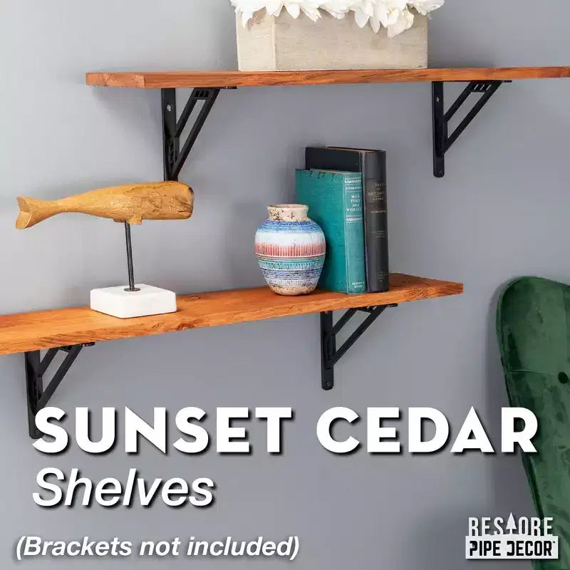 RESTORE Mensola in Legno di Cedro Sunset da 36 pollici (Solo Legno) di Pipe Decor