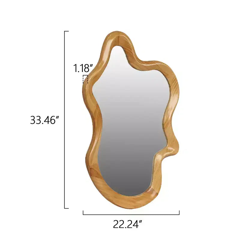 Specchio da Parete Decorativo in Legno GDFStudio Laurent Moderno con Forma Irregolare