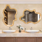 Specchio da Parete Decorativo in Legno GDFStudio Laurent Moderno con Forma Irregolare