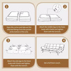 Dyonery 71 Divano Letto Futon Convertibile in Ecopelle con Schienale e Braccioli Regolabili, Comodo Divano Letto per Spazi Ridotti