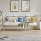 Set Divano Letto con Letto Estraibile - Divano Letto Singolo con Struttura in Metallo e Supporto a Doghe in Acciaio - Divano Letto Multifunzionale per Camera da Letto, Camera degli Ospiti
