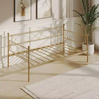Set Divano Letto con Letto Estraibile - Divano Letto Singolo con Struttura in Metallo e Supporto a Doghe in Acciaio - Divano Letto Multifunzionale per Camera da Letto, Camera degli Ospiti