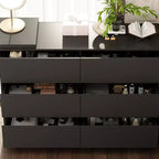 Cassettiera Trasformabile Famapy, Scrivania da Trucco con 6 Cassetti, Scrivania da Studio/Computer, Unità di Archiviazione Tutto in Uno per l'Aggiornamento dell'Ufficio Domestico