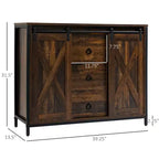 Credenza da cucina con ante scorrevoli a fienile