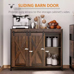 Credenza da cucina con ante scorrevoli a fienile