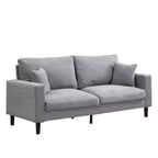 MAYEERTY Divano 3 Posti con Struttura in Legno, Rivestito, Moderno e Comodo per Soggiorno Camera da Letto, Grigio Chiaro