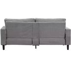 MAYEERTY Divano 3 Posti con Struttura in Legno, Rivestito, Moderno e Comodo per Soggiorno Camera da Letto, Grigio Chiaro