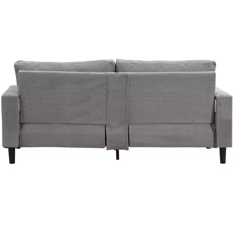 MAYEERTY Divano 3 Posti con Struttura in Legno, Rivestito, Moderno e Comodo per Soggiorno Camera da Letto, Grigio Chiaro