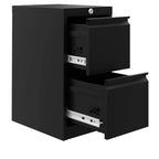 Mobiletto Archivio a 2 Cassetti con Serratura, Armadietto Verticale in Metallo per Documenti Formato Lettera/Legale, Archivio per Ufficio Domestico, Richiede Montaggio